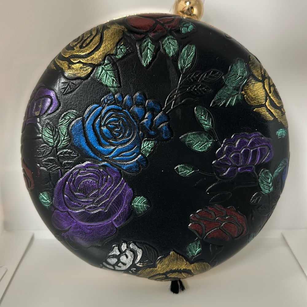 Elegant evening flowers clutch purse